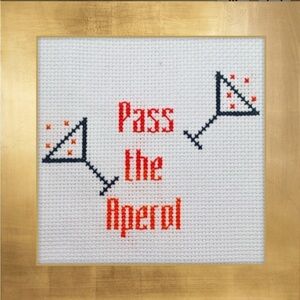 Pass the aperol cross stitch